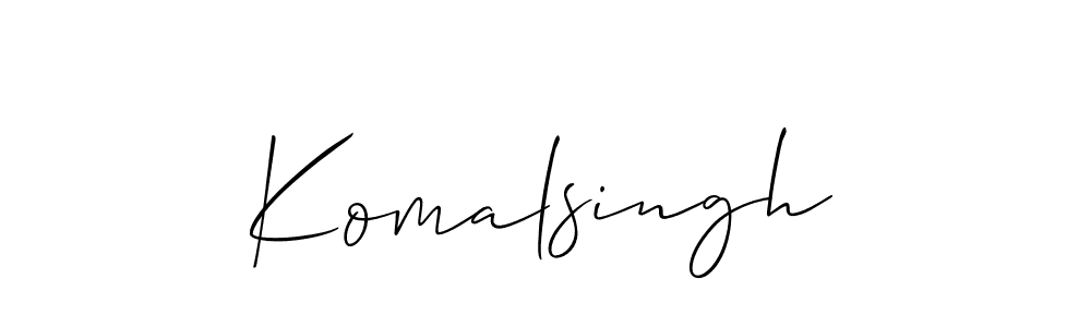 How to Draw Komalsingh signature style? Allison_Script is a latest design signature styles for name Komalsingh. Komalsingh signature style 2 images and pictures png