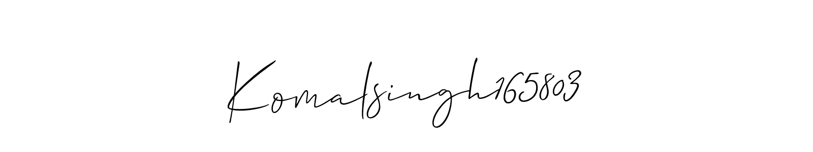 if you are searching for the best signature style for your name Komalsingh165803. so please give up your signature search. here we have designed multiple signature styles  using Allison_Script. Komalsingh165803 signature style 2 images and pictures png