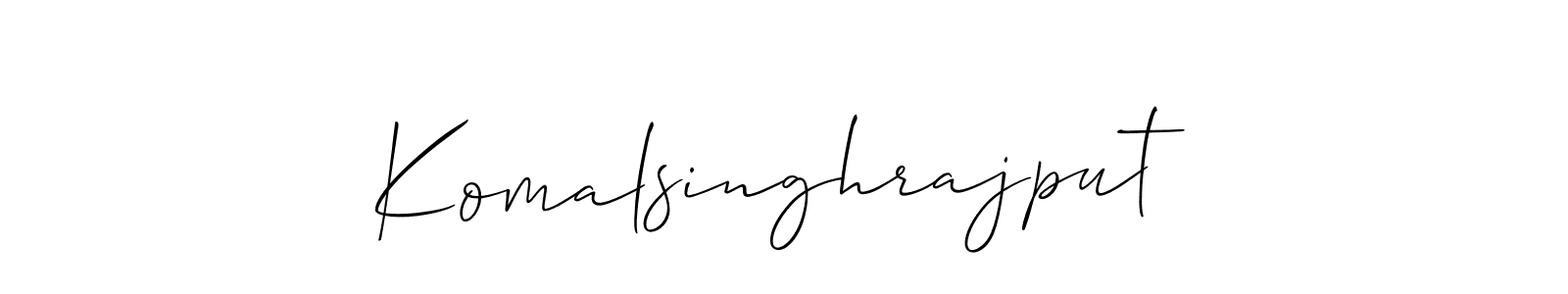 How to make Komalsinghrajput name signature. Use Allison_Script style for creating short signs online. This is the latest handwritten sign. Komalsinghrajput signature style 2 images and pictures png