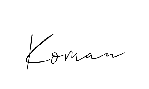 Also You can easily find your signature by using the search form. We will create Koman name handwritten signature images for you free of cost using Allison_Script sign style. Koman signature style 2 images and pictures png