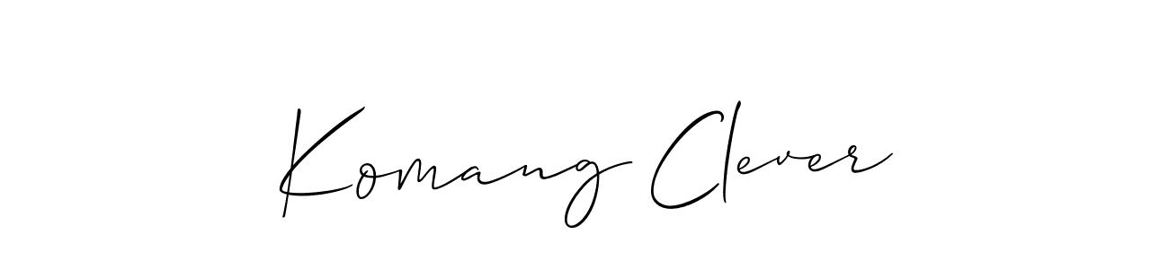 Allison_Script is a professional signature style that is perfect for those who want to add a touch of class to their signature. It is also a great choice for those who want to make their signature more unique. Get Komang Clever name to fancy signature for free. Komang Clever signature style 2 images and pictures png