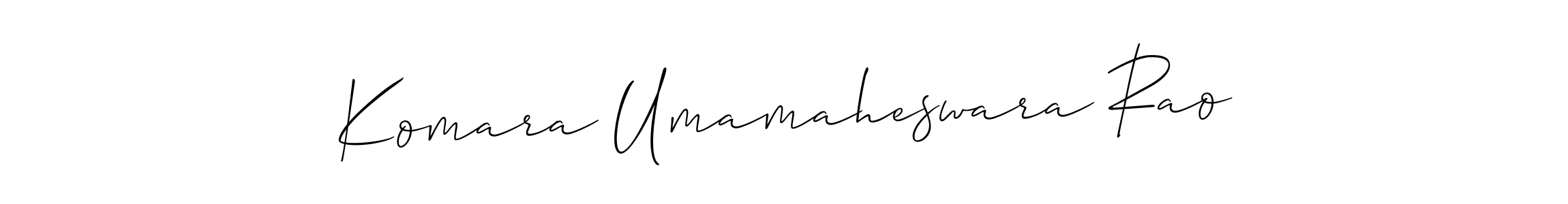 The best way (Allison_Script) to make a short signature is to pick only two or three words in your name. The name Komara Umamaheswara Rao include a total of six letters. For converting this name. Komara Umamaheswara Rao signature style 2 images and pictures png