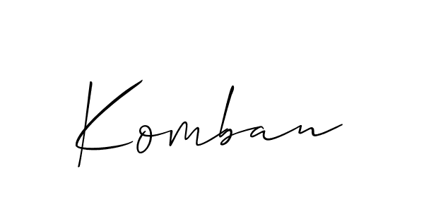 Create a beautiful signature design for name Komban. With this signature (Allison_Script) fonts, you can make a handwritten signature for free. Komban signature style 2 images and pictures png