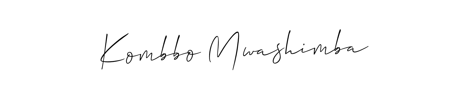 You should practise on your own different ways (Allison_Script) to write your name (Kombbo Mwashimba) in signature. don't let someone else do it for you. Kombbo Mwashimba signature style 2 images and pictures png