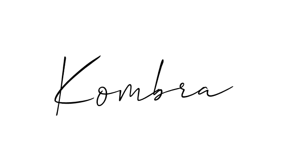 Design your own signature with our free online signature maker. With this signature software, you can create a handwritten (Allison_Script) signature for name Kombra. Kombra signature style 2 images and pictures png