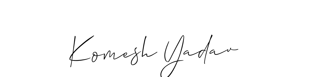 Once you've used our free online signature maker to create your best signature Allison_Script style, it's time to enjoy all of the benefits that Komesh Yadav name signing documents. Komesh Yadav signature style 2 images and pictures png