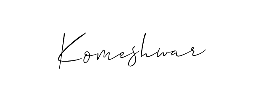 Design your own signature with our free online signature maker. With this signature software, you can create a handwritten (Allison_Script) signature for name Komeshwar. Komeshwar signature style 2 images and pictures png