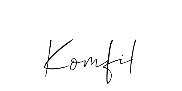 Also You can easily find your signature by using the search form. We will create Komfil name handwritten signature images for you free of cost using Allison_Script sign style. Komfil signature style 2 images and pictures png