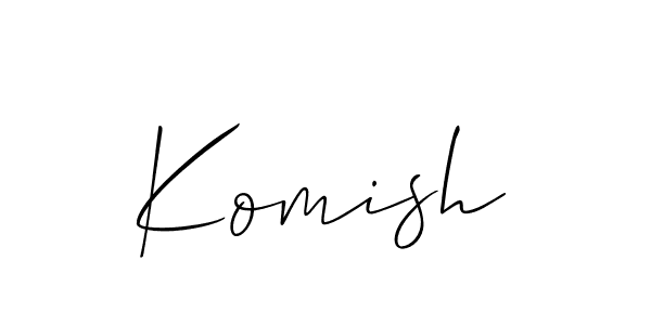 How to Draw Komish signature style? Allison_Script is a latest design signature styles for name Komish. Komish signature style 2 images and pictures png