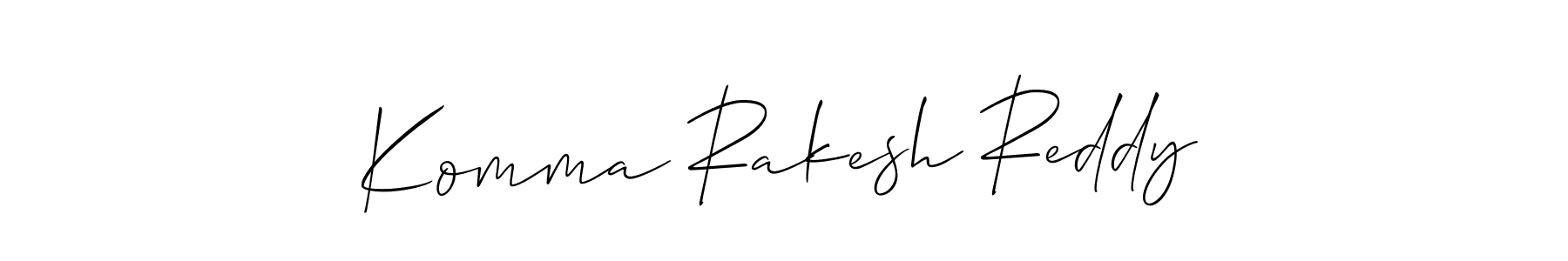 You should practise on your own different ways (Allison_Script) to write your name (Komma Rakesh Reddy) in signature. don't let someone else do it for you. Komma Rakesh Reddy signature style 2 images and pictures png