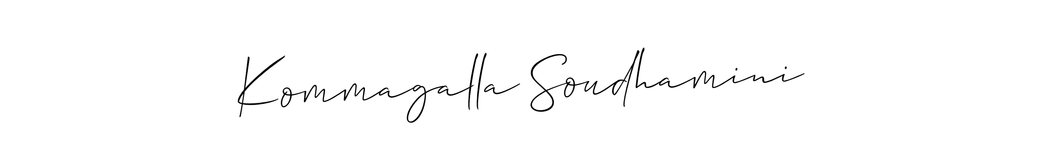 Create a beautiful signature design for name Kommagalla Soudhamini. With this signature (Allison_Script) fonts, you can make a handwritten signature for free. Kommagalla Soudhamini signature style 2 images and pictures png