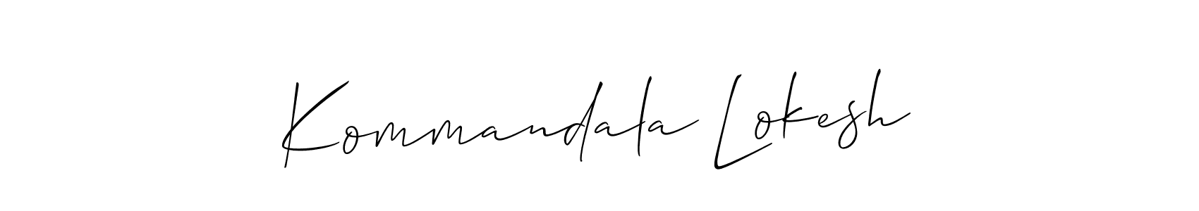 Make a beautiful signature design for name Kommandala Lokesh. Use this online signature maker to create a handwritten signature for free. Kommandala Lokesh signature style 2 images and pictures png