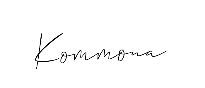 The best way (Allison_Script) to make a short signature is to pick only two or three words in your name. The name Kommona include a total of six letters. For converting this name. Kommona signature style 2 images and pictures png