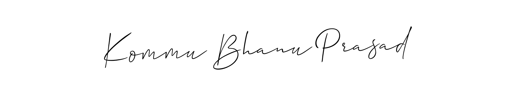 How to Draw Kommu Bhanu Prasad signature style? Allison_Script is a latest design signature styles for name Kommu Bhanu Prasad. Kommu Bhanu Prasad signature style 2 images and pictures png