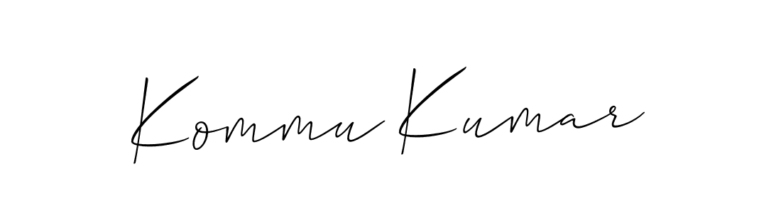 You should practise on your own different ways (Allison_Script) to write your name (Kommu Kumar) in signature. don't let someone else do it for you. Kommu Kumar signature style 2 images and pictures png