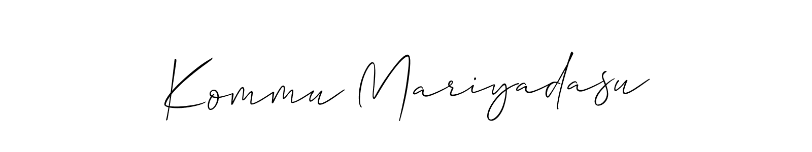 Here are the top 10 professional signature styles for the name Kommu Mariyadasu. These are the best autograph styles you can use for your name. Kommu Mariyadasu signature style 2 images and pictures png