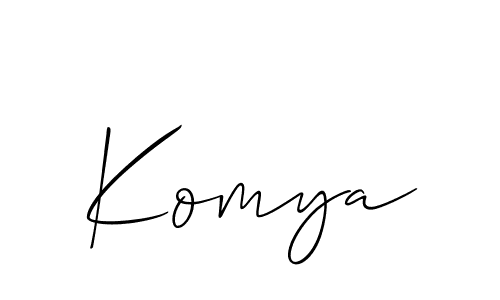 Allison_Script is a professional signature style that is perfect for those who want to add a touch of class to their signature. It is also a great choice for those who want to make their signature more unique. Get Komya name to fancy signature for free. Komya signature style 2 images and pictures png