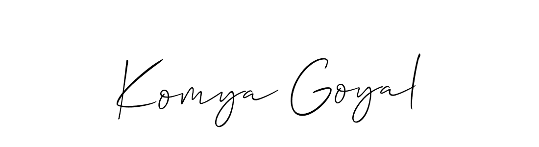 How to make Komya Goyal signature? Allison_Script is a professional autograph style. Create handwritten signature for Komya Goyal name. Komya Goyal signature style 2 images and pictures png