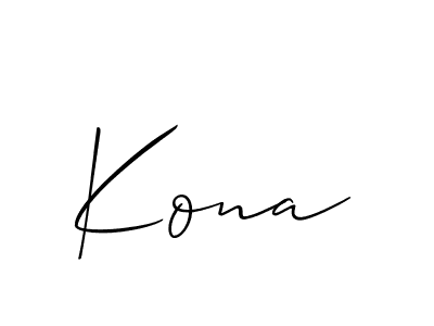 Similarly Allison_Script is the best handwritten signature design. Signature creator online .You can use it as an online autograph creator for name Kona. Kona signature style 2 images and pictures png