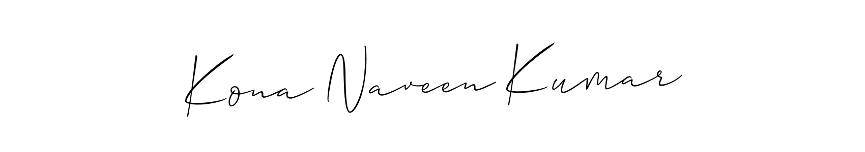 Make a beautiful signature design for name Kona Naveen Kumar. With this signature (Allison_Script) style, you can create a handwritten signature for free. Kona Naveen Kumar signature style 2 images and pictures png