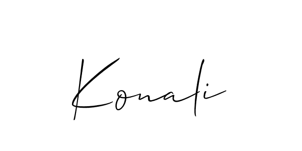 Design your own signature with our free online signature maker. With this signature software, you can create a handwritten (Allison_Script) signature for name Konali. Konali signature style 2 images and pictures png