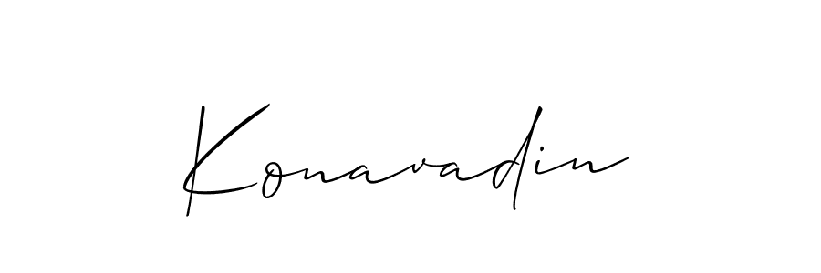 Create a beautiful signature design for name Konavadin. With this signature (Allison_Script) fonts, you can make a handwritten signature for free. Konavadin signature style 2 images and pictures png