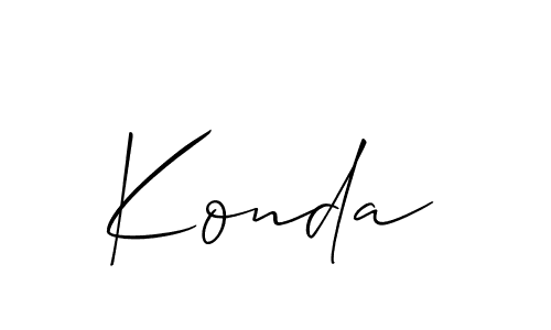 Make a beautiful signature design for name Konda. With this signature (Allison_Script) style, you can create a handwritten signature for free. Konda signature style 2 images and pictures png