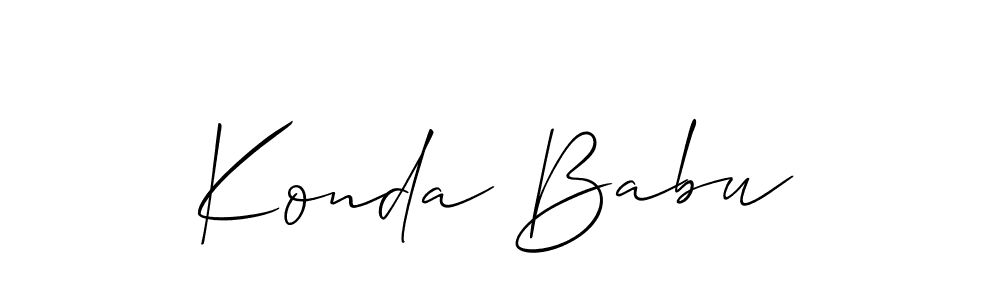 Design your own signature with our free online signature maker. With this signature software, you can create a handwritten (Allison_Script) signature for name Konda Babu. Konda Babu signature style 2 images and pictures png