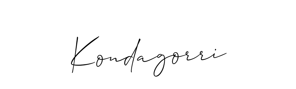 Make a beautiful signature design for name Kondagorri. With this signature (Allison_Script) style, you can create a handwritten signature for free. Kondagorri signature style 2 images and pictures png
