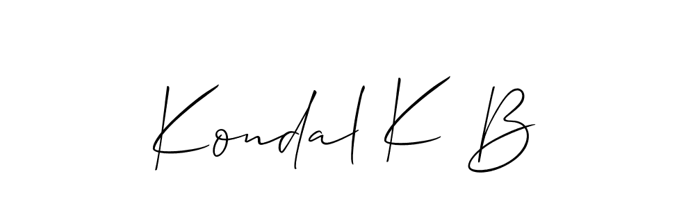 Kondal K B stylish signature style. Best Handwritten Sign (Allison_Script) for my name. Handwritten Signature Collection Ideas for my name Kondal K B. Kondal K B signature style 2 images and pictures png