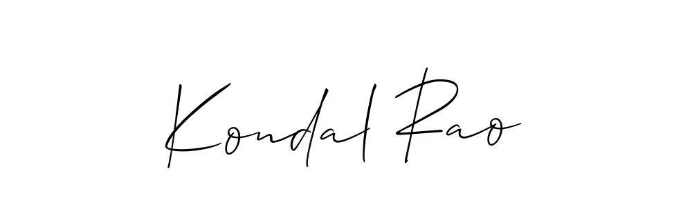 This is the best signature style for the Kondal Rao name. Also you like these signature font (Allison_Script). Mix name signature. Kondal Rao signature style 2 images and pictures png