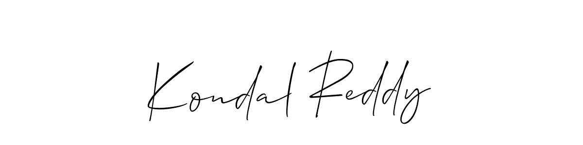 Design your own signature with our free online signature maker. With this signature software, you can create a handwritten (Allison_Script) signature for name Kondal Reddy. Kondal Reddy signature style 2 images and pictures png