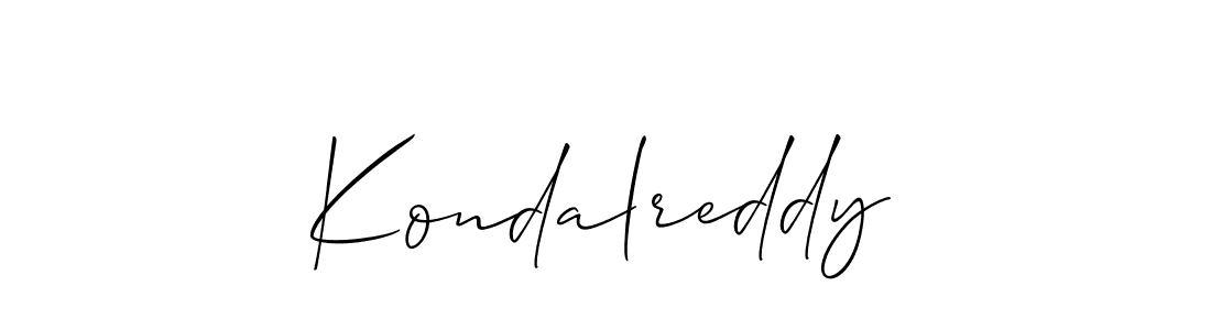 How to make Kondalreddy name signature. Use Allison_Script style for creating short signs online. This is the latest handwritten sign. Kondalreddy signature style 2 images and pictures png