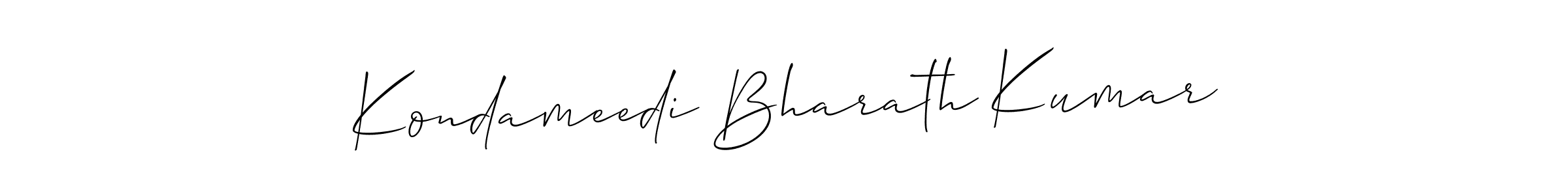 Create a beautiful signature design for name Kondameedi Bharath Kumar. With this signature (Allison_Script) fonts, you can make a handwritten signature for free. Kondameedi Bharath Kumar signature style 2 images and pictures png