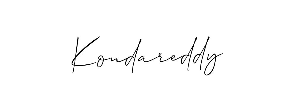 Design your own signature with our free online signature maker. With this signature software, you can create a handwritten (Allison_Script) signature for name Kondareddy. Kondareddy signature style 2 images and pictures png