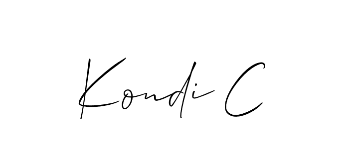 Also we have Kondi C name is the best signature style. Create professional handwritten signature collection using Allison_Script autograph style. Kondi C signature style 2 images and pictures png