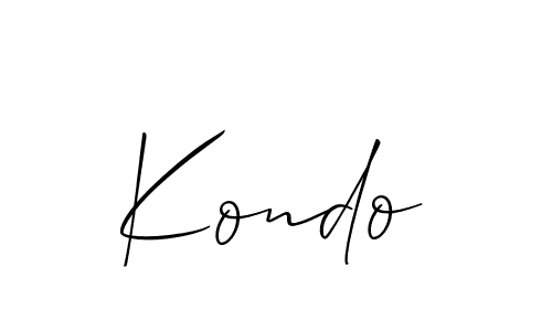 Create a beautiful signature design for name Kondo. With this signature (Allison_Script) fonts, you can make a handwritten signature for free. Kondo signature style 2 images and pictures png