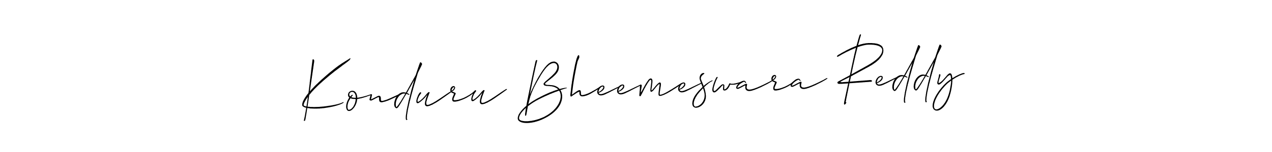 Make a beautiful signature design for name Konduru Bheemeswara Reddy. With this signature (Allison_Script) style, you can create a handwritten signature for free. Konduru Bheemeswara Reddy signature style 2 images and pictures png