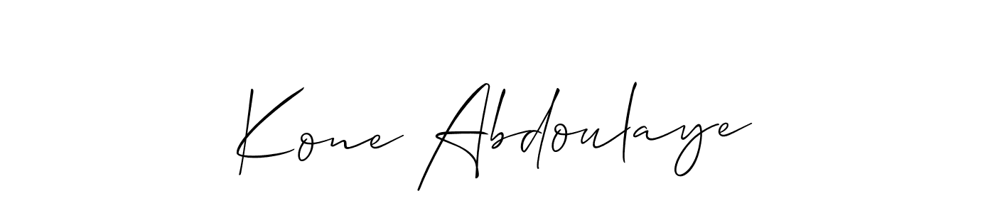 Similarly Allison_Script is the best handwritten signature design. Signature creator online .You can use it as an online autograph creator for name Kone Abdoulaye. Kone Abdoulaye signature style 2 images and pictures png