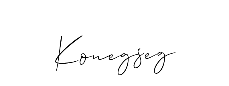 The best way (Allison_Script) to make a short signature is to pick only two or three words in your name. The name Konegseg include a total of six letters. For converting this name. Konegseg signature style 2 images and pictures png