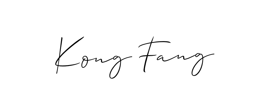 The best way (Allison_Script) to make a short signature is to pick only two or three words in your name. The name Kong Fang include a total of six letters. For converting this name. Kong Fang signature style 2 images and pictures png