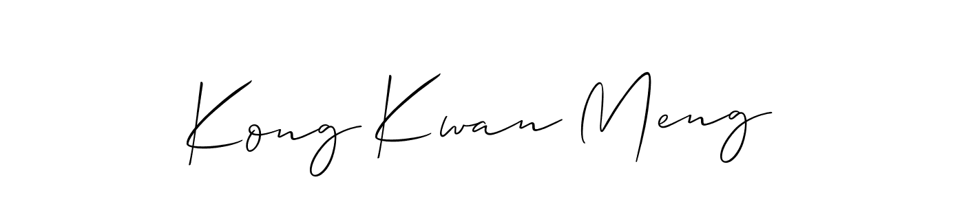 Make a beautiful signature design for name Kong Kwan Meng. With this signature (Allison_Script) style, you can create a handwritten signature for free. Kong Kwan Meng signature style 2 images and pictures png