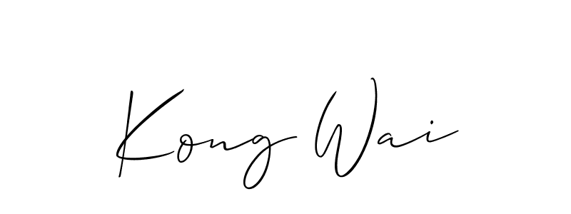 Use a signature maker to create a handwritten signature online. With this signature software, you can design (Allison_Script) your own signature for name Kong Wai. Kong Wai signature style 2 images and pictures png