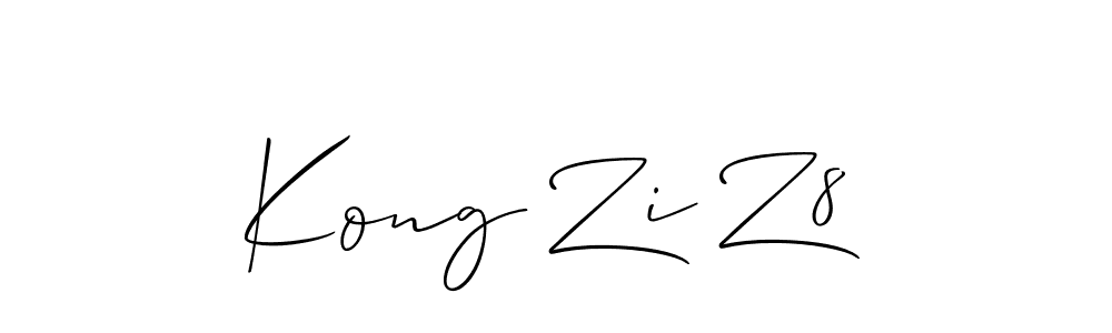 You should practise on your own different ways (Allison_Script) to write your name (Kong Zi Z8) in signature. don't let someone else do it for you. Kong Zi Z8 signature style 2 images and pictures png