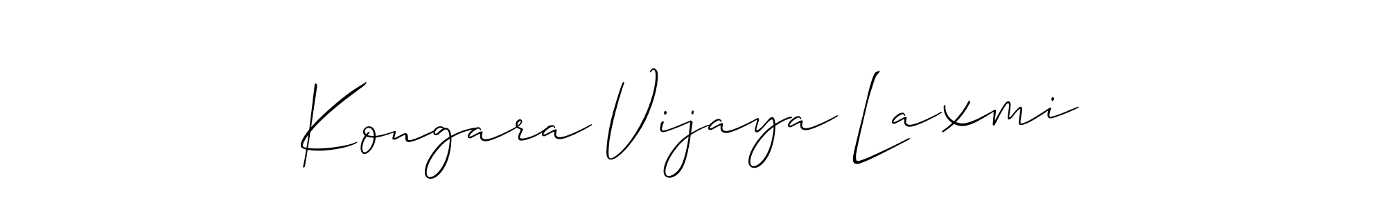 Also we have Kongara Vijaya Laxmi name is the best signature style. Create professional handwritten signature collection using Allison_Script autograph style. Kongara Vijaya Laxmi signature style 2 images and pictures png