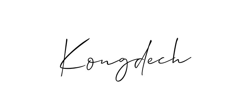Allison_Script is a professional signature style that is perfect for those who want to add a touch of class to their signature. It is also a great choice for those who want to make their signature more unique. Get Kongdech name to fancy signature for free. Kongdech signature style 2 images and pictures png