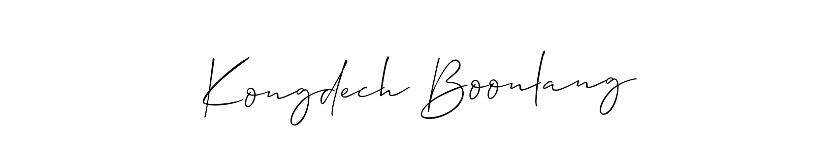 Create a beautiful signature design for name Kongdech Boonlang. With this signature (Allison_Script) fonts, you can make a handwritten signature for free. Kongdech Boonlang signature style 2 images and pictures png