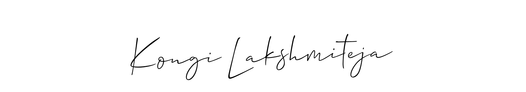 Kongi Lakshmiteja stylish signature style. Best Handwritten Sign (Allison_Script) for my name. Handwritten Signature Collection Ideas for my name Kongi Lakshmiteja. Kongi Lakshmiteja signature style 2 images and pictures png