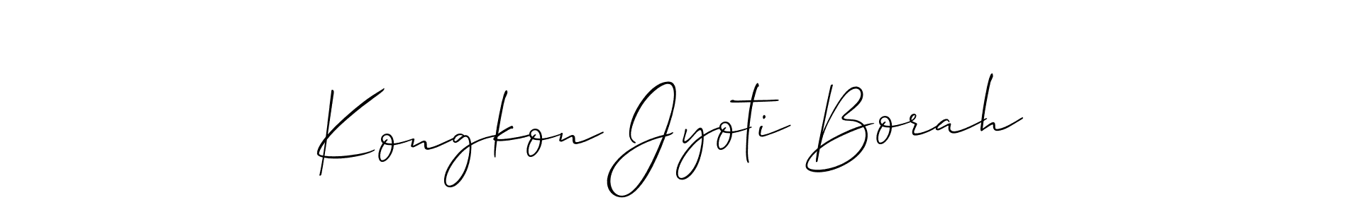 Design your own signature with our free online signature maker. With this signature software, you can create a handwritten (Allison_Script) signature for name Kongkon Jyoti Borah. Kongkon Jyoti Borah signature style 2 images and pictures png
