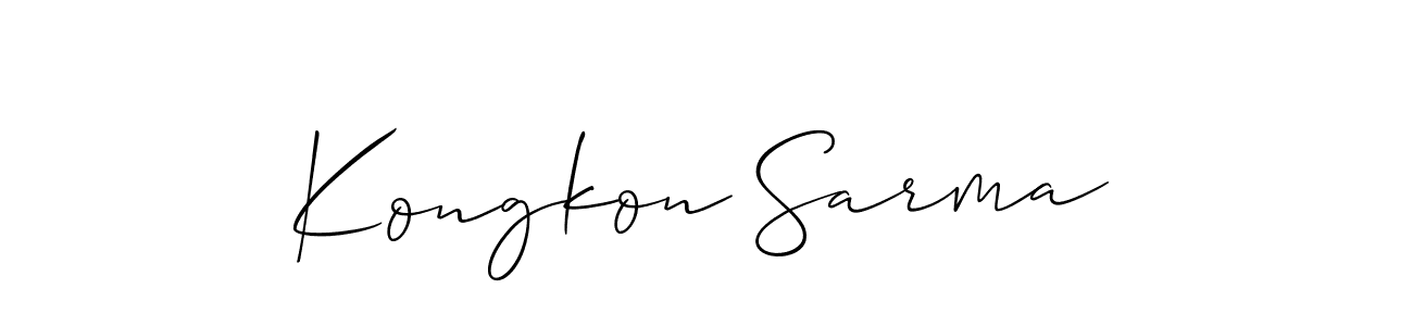 Also we have Kongkon Sarma name is the best signature style. Create professional handwritten signature collection using Allison_Script autograph style. Kongkon Sarma signature style 2 images and pictures png